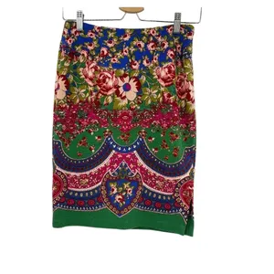 Anthropologie Maeve‎ Sheffield Pencil Skirt Textured Floral Print Size US 2 thumbnail 3