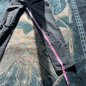 Y2K Cotton On High Rise Stretch Mom Jeans Black Distressed Preppy Size 4 Grunge thumbnail 11