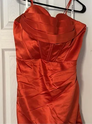 Rust Evening Gown Orange Size M thumbnail 2