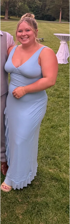Blue Wedding Guest Amazon Dress thumbnail 1