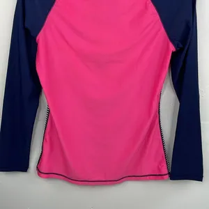 GAP Striped Navy Blue Pink Long Sleeve Athletic Top size Medium thumbnail 7