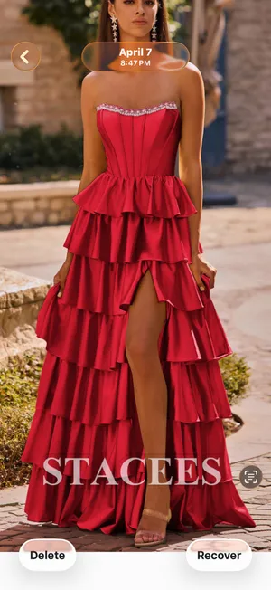 red dress Size 4 thumbnail 3