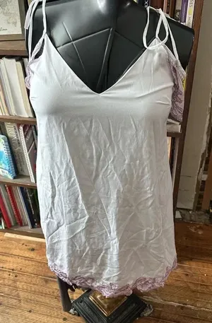 Sugarlips purple embroidered hippy boho white shift dress thumbnail 1