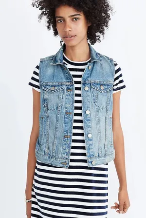 Madewell Blue Jean Vest thumbnail 1