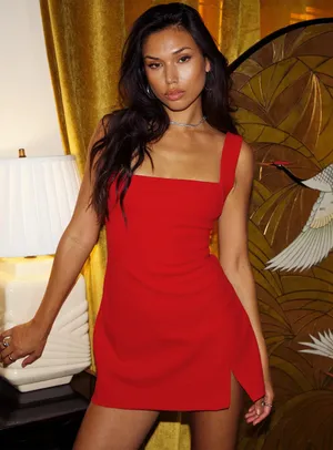 Princess Polly bombshell red mini dress  thumbnail 1
