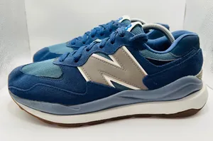 New Balance 5740 Blue Gray Suede Mesh Chunky Dad Sneakers Casual Retro Mens 9.5D thumbnail 1