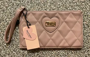 Juicy Couture Dusty Blush Quilted Diamond Faux Leather Wristlet NWT thumbnail 1