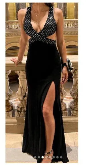 MAC DUGGAL Sequin Sheath Gown in Black Size US 6 thumbnail 1
