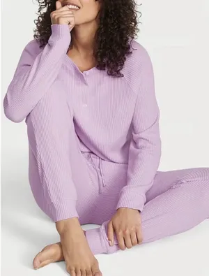 Victoria's Secret Waffle Knit Lounge Set thumbnail 2