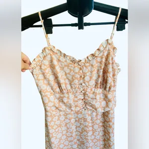 Lulus Timeless Touch Peach Floral Print A-Line Midi Dress Size Small thumbnail 8