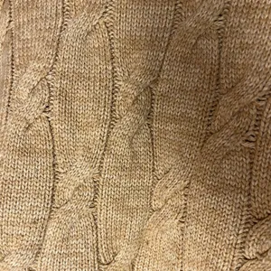 Lands' End Tan Cowl Neck Cable Knit Sweater Academia Fishetman Coast Grandpa thumbnail 5
