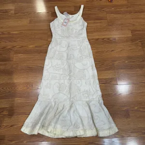 Alexis Zelda Cream Eyelet Embroidered Garden Midi Dress Sleeveless Size S thumbnail 11