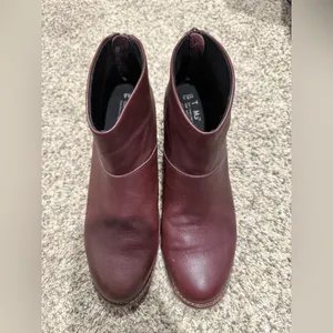 Toms Leila oxblood leather booties size 9.5 thumbnail 2