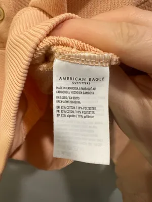 American Eagle Henley Oversized Pullover Sunset Orange thumbnail 4