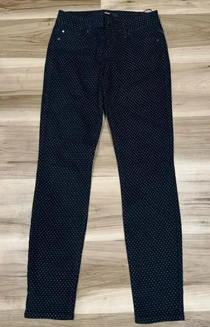 NEW Else (Macys) Blue Polka Dot Skinny Jeans Women’s 25 thumbnail 1