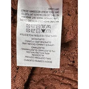 Lucky Brand Womens XL Terracotta Brown Floral Lace Babydoll Camisole Tank Top‎ thumbnail 4