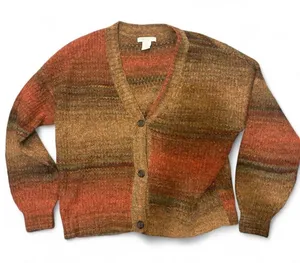 Christian‎ Siriano brown and orange striped cardigan thumbnail 1