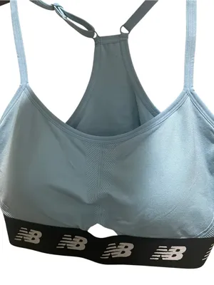 New Balance 2 Pack Sports Bras Gray Blue Racerback Workout Women’s Size XL NWT thumbnail 3