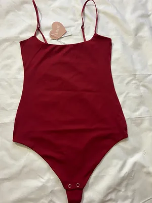 Anwnd NWT Bodysuit Burgundy Size S/M thumbnail 4