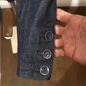 Size S Cotton denim blazer, Pilcro and the Letterpress for Anthropologie thumbnail 5