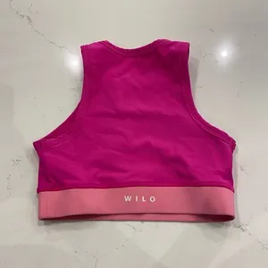 Wilo The Label Hot Pink‎ Workout Tank Top Crop Top size small thumbnail 2