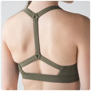 Lululemon Womens Active Luxtreme Pack It In Sports Bra Size 12 Fatigue‎ Green thumbnail 2