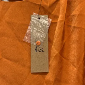 NEW DO+BE Mini Dress Women L Burnt‎ Orange Blouson Pleated Structured Shoulder thumbnail 4