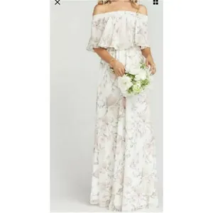 NWT SHOW ME YOUR MUMU Floral Maxi Dress SMALL Hacienda in Ivory Crisp thumbnail 5