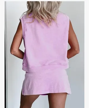 Lilac lounge skort set Purple Size M thumbnail 2