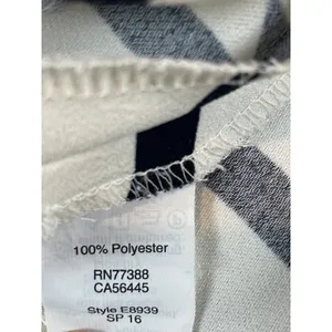Madewell Striped Sleeveless Top Size M Cream & Black High Low Hem thumbnail 6