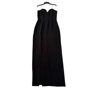 Amanda Uprichard Cherri Gown Black Strapless Maxi Dress Slit Revolve Large thumbnail 2