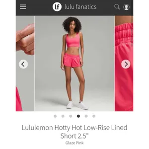 Lululemon Hotty Hot Low Rise Lined Shorts 2.5" Glaze Pink Size 14 thumbnail 11