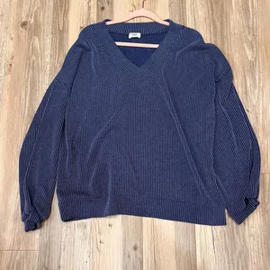 game day gal by texas true blue vnecl oversized sweater sz Large thumbnail 2