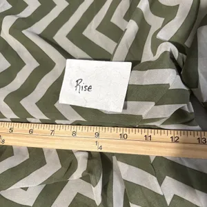 Heart Soul Wide Leg Sheer Chiffon Pants Size Medium Chevron Green Striped Flowy thumbnail 10