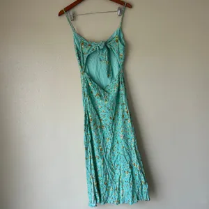 Hello Molly Teal Floral Side Slit Midi Dress US Size 6 thumbnail 10