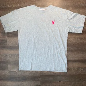 Playboy x Misguided Mission Statement T- Shirt Dress Grey/ Pink New with Tags thumbnail 2