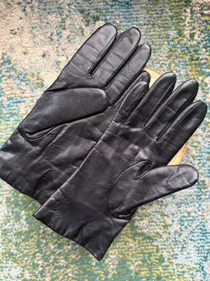 Vintage Accessories Thinsulate black leather gloves, size XL thumbnail 3