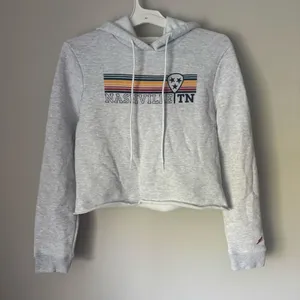 League University Nashville Tennessee Cropped Embroidered Nashville Hoodie Sz S thumbnail 1