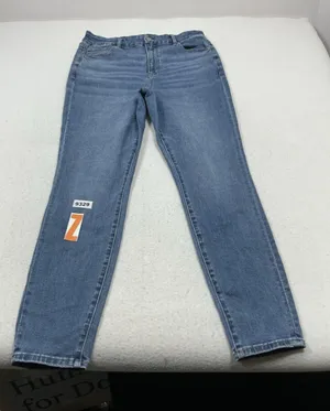 Womans Excellent American Eagle BFF Jegging Stretch Blue Jeans Large Waist 33 In thumbnail 1