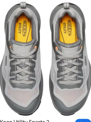 Keen Gray Mesh Athletic Sneaker with Orange Accent thumbnail 2
