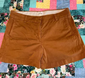 J.Crew $70 Woman’s Size 8 W 32 Stretch brown Summer chino shorts thumbnail 1