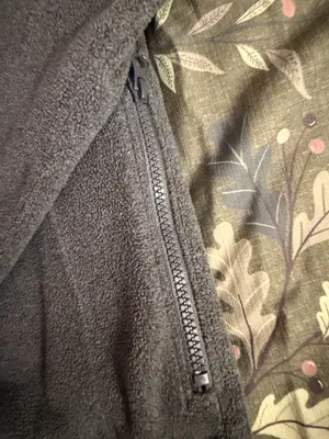 Tommy Hilfiger Gray Quarter-Zip Fleece Pullover with Yellow Embroidery thumbnail 6