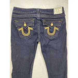 True‎ Religion Women's Billy Low Rise Straight Dark Jeans Size 32x34 thumbnail 2