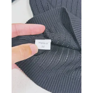 Halara Ribbed Knit Sweater Size Medium Black Work Office Minimalist Fitted thumbnail 4