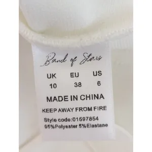 Band of Stars Bodycon Dress‎ White Sweetheart Neck Party Cocktail NWT thumbnail 13
