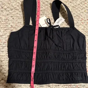 NWT Aritzia Sunday Best Martine Poplin Top Black- Size Small thumbnail 9