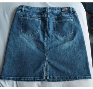 Earl Jean Denim Skirt 10 Festival Boho Western Cowgirl Rodeo Punk Grunge Emo Y2K thumbnail 3