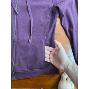 UGG Clara Hoodie Womens M Plum Purple Full Zip Fitted Stretch Sweatshirt thumbnail 7