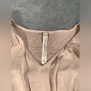 Free people intimately Long Sleeve blouse Bodysuit tan small thumbnail 3