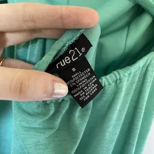 Rue21 Open Back Strapless Maxi Tube Dress Small Green Women Cut Out Bow thumbnail 5